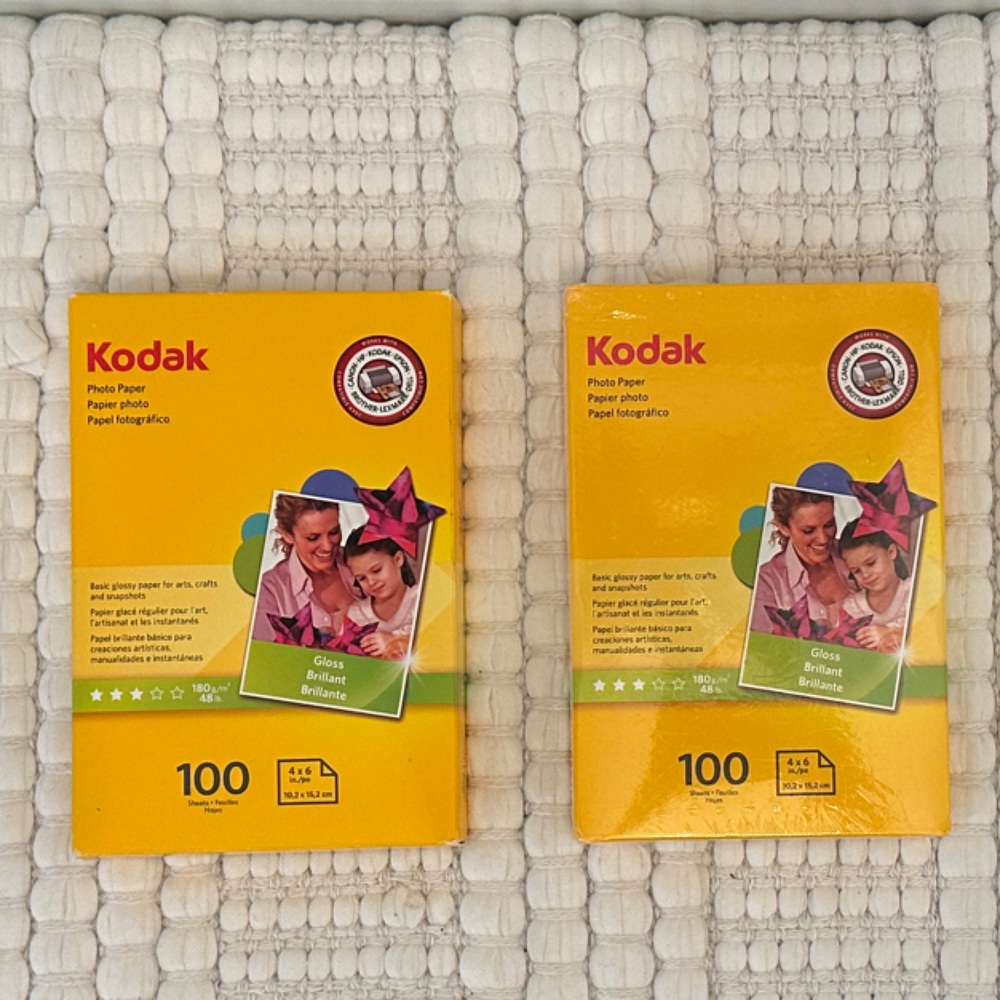 2 pack Kodak Premium Photo Paper, GLOSS 200 Sheets, 4 x 6 in